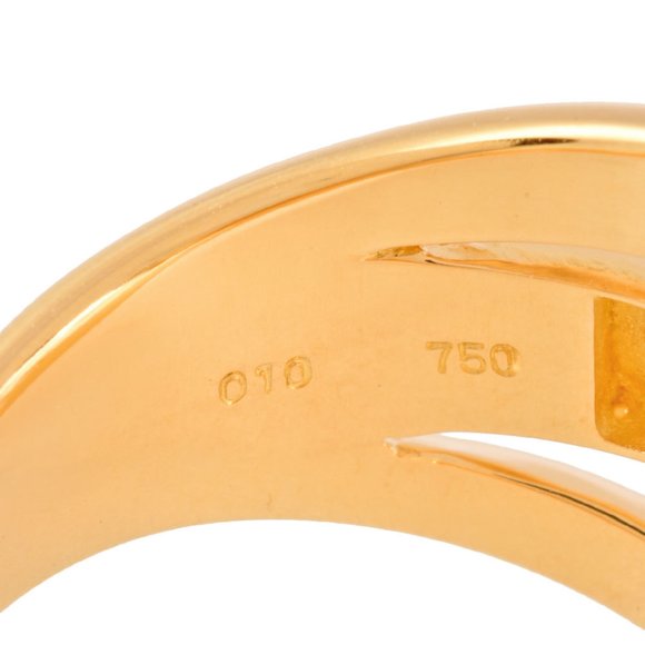 CELINE Yellow gold (18K) Diamond Ring (US Size 5.75) - Picture 5 of 7